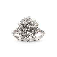 Ring Damiani Woman Mimosa in White Gold Diamante 1.24 Ct 20075397 - 20075397